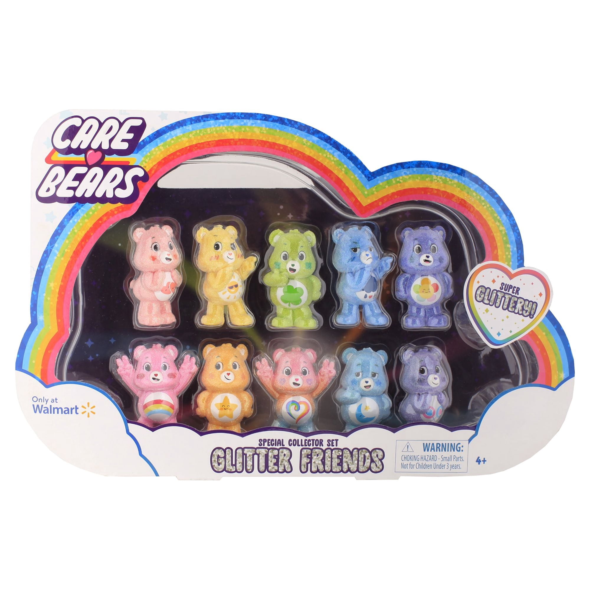 Care Bears - 2" Collectible Figures Ten Pack - Exclusive Glitter Bears!