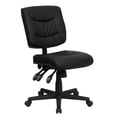 thumbnail image 1 of Scranton & Co Leather Mid-Back Task Office Chair in Black, 1 of 8