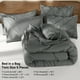 thumbnail image 2 of SONORO KATE Juego de Edredón Individual, Juegos de Cama de 5 Piezas para Todas las Estaciones, Cama en una Bolsa con Edredón Plisado - Sábana Plana y Sábana Ajustable - Fundas de Almohada y Fundas, Gris Oscuro, 2 of 6