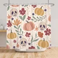 thumbnail image 6 of Tchckioa Halloween Beige Cute Waterproof Shower Curtain,72x84 Hooks Bath Curtain for Bathtub Decor, 6 of 8