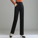 thumbnail image 1 of Pantalones de mujer, pantalones de otoño, primavera y otoño, pantalones de traje, pantalones de cintura alta para mujer, pantalones acampanados negros para mujer, 1 of 5