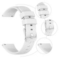 thumbnail image 3 of Replacement Silicone Strap, Sport Watchband Adjustable Watchband Strap Comfortable Breathable Sweat-Absorbent for Amazfit Bip 3 Pro/Bip 3/ Bip U/Bip/Bip Lite (White), 3 of 9