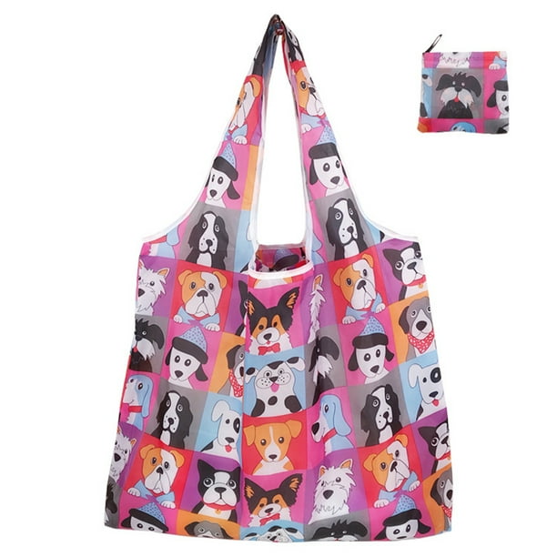 Bolsa de compras ecológica plegable, bolsa de compras impermeable, bolsa de compras impermeable reutilizable, doblada en una bolsa adjunta para almacenamiento