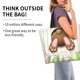 thumbnail image 2 of Balery Brown Bunny Bolsa Tote Estilo Estético con Cremalleras, Bolsa de Hombro, Bolsa de Compras Grande y Plegable, 2 of 8