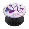 thumbnail image 1 of Adhesivo PopSockets PopGrip con letra M en forma de mariposa morada, 1 of 7