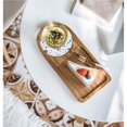 thumbnail image 2 of Food Dish Tray Natural Elegant with Ceramic Cup Mat Dessert Plate Household ItemsKitchen Tools Home Decor for Breakfast Tea Cafe, 2 of 7