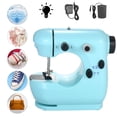 thumbnail image 1 of Graflsoa Compact Blue Electric Sewing Machine for Home DIY Projects, Dual-Speed, LED Light, Portable Design, AC/DC Power, Includes Accessories, 1 of 6