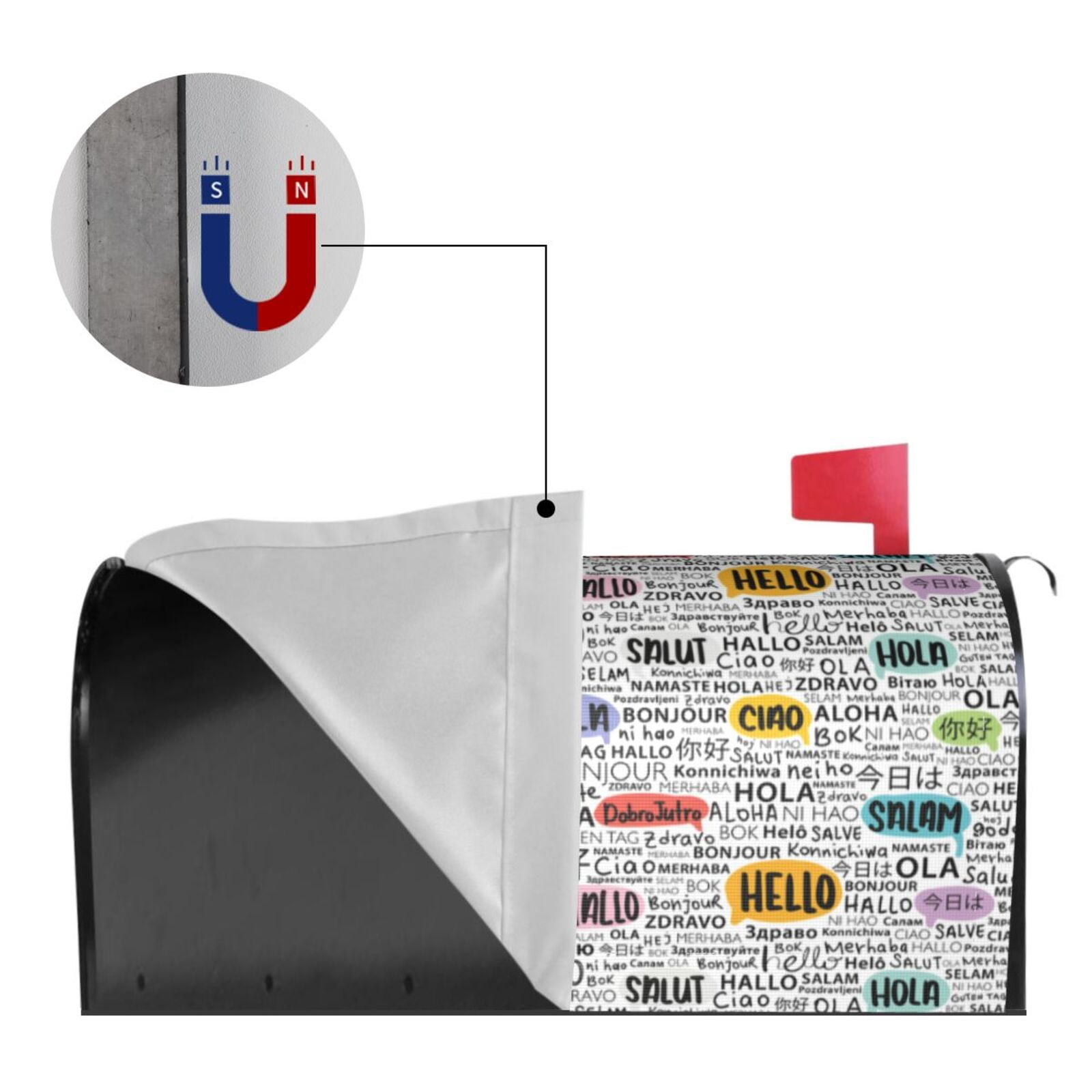 Kdxio Magnetic Mailbox Cover 21x18 in Mailbox Cover Outdoor Decoration Holiday Mailbox Covers for Home Garden Yard-21x18 in