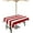 Stripe0257, variant on Outdoor Tablecloth with Umbrella Hole and Zipper Classical Stripe Rectangle Tablecloths 60x102 Waterproof Outside Table Cloths Red Patio Table Cloth Cover for Outdoor Tables Picnic Garden Party