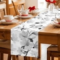 thumbnail image 5 of Grey Flowers Table Runner 90 Inches, Spring Watercolor Botanical Floral Leaf Plant Bed Runner Dresser Scarves Tabletop for Indoor Outdoor Parties/Ceremony/Banquet, 13" x 90", 5 of 9