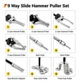 thumbnail image 2 of EWK 9-Way Axle Puller Slide Hammer Bearing Remover Set for Front Wheel Hub, Rear Axle Shaft, Bushing, Pulley & Bearing, 2 of 4