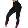 thumbnail image 3 of DDAPJ pyju Plus Size Leggings for Women High Waist Tummy Control Yoga Pants Novelty 3D Flame Print Casual Tights Buttery Soft Milk Silk Legging Hot Pink XXL, 3 of 6