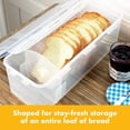 thumbnail image 2 of Panera transparente, recipiente para pan con tapa hermética, 21,1 tazas, sello de silicona para mantener la frescura, almacenamiento en el refrigerador, diseño vertical que ahorra espacio, 2 of 8
