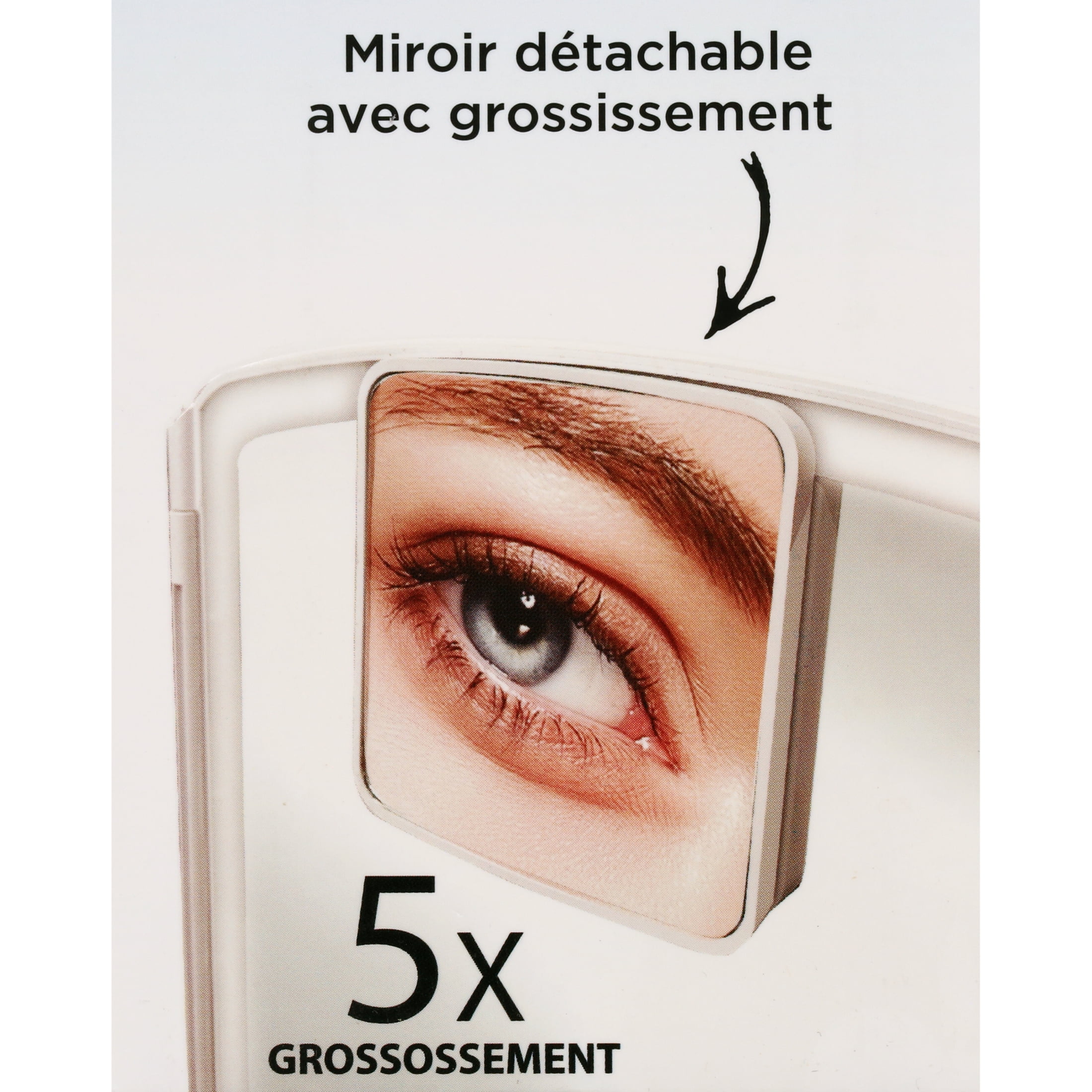 My Foldaway Double Sided Vanity Mirror Lighted 10x Magnification Foldable Mirror