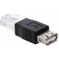 thumbnail image 1 of Usb To Rj45 Adapter Usb 2.0 Female To Ethernet Rj45 Male Adapter, Black, 1 of 5