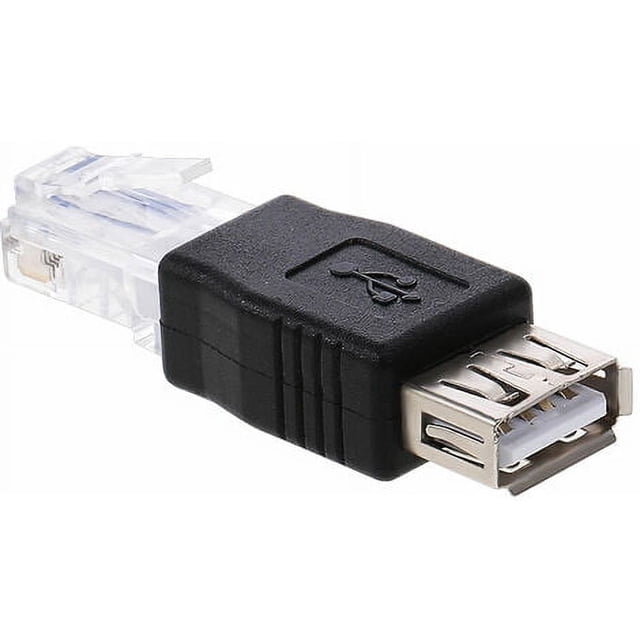 Usb To Rj45 Adapter Usb 2.0 Female To Ethernet Rj45 Male Adapter, Black