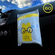 CoMiracle 60Pcs Disposable Car Trash Bag Portable Plastic Vehicle Garbage Trash Bag for Kitchen Bathroom