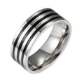thumbnail image 1 of Anillo de gota de aceite de acero inoxidable de 8 mm de ancho para hombre, joyería de moda sencilla, 1 of 6
