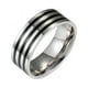 thumbnail image 1 of Anillo de gota de aceite de acero inoxidable de 8 mm de ancho para hombre, joyería de moda sencilla, 1 of 6