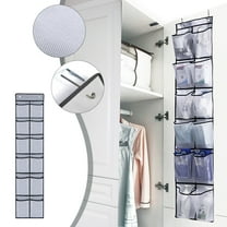 Over the Door Shoe Rack Organizer with 12 Large Mesh Pockets, Hanging Storage for Closet Door, Non-woven Fabric for Sneakers, Heels & Minors Shoes, Space Saving Solution for Bedrooms, Dorms