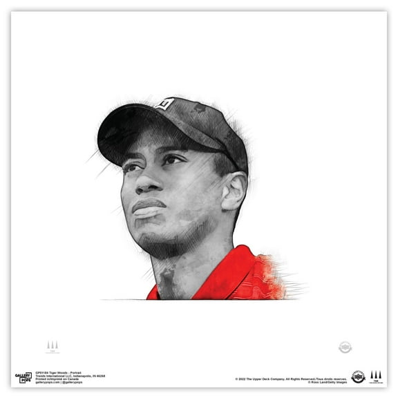 Gallery Pops Tiger Woods - Portrait Wall Art, Unframed Version, 12" x 12"