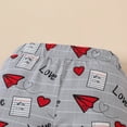 thumbnail image 4 of Coerni My First Valentines Day Baby Boy Outfit Letter Print Long Sleeve Romper Tops+Pants+Hat 3Pcs New Born Spring Clothes Set, 4 of 9