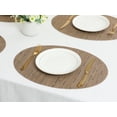 thumbnail image 6 of Unique Bargains Set of 6 Oval Placemats for Dining Table Decor Table Placemats Light Brown, 6 of 7