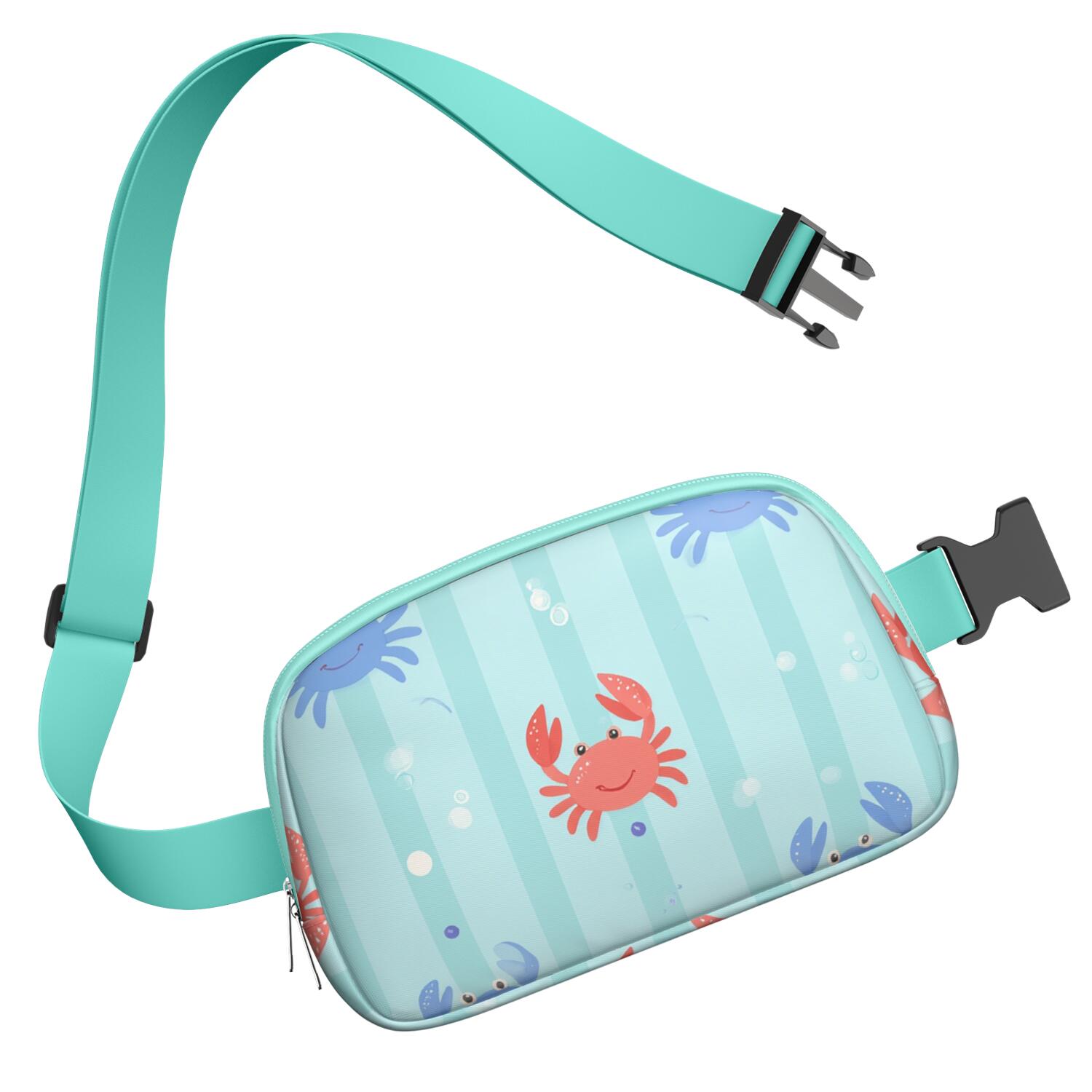 Waist Bag Fashion Waist Packs Bag with Adjustable Strap Marine Adorable Crab HandsFree Running Belt for Jogging for Travel Daily Leisure