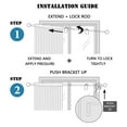 thumbnail image 6 of H.VERSAILTEX Adjustable Twist Cage Single Curtain Rod Set 3/4in Diameter 28-48in , Black, 6 of 7