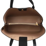 Tory Burch Womens Blake Pebbled Leather Small Tote Bag (Black)
