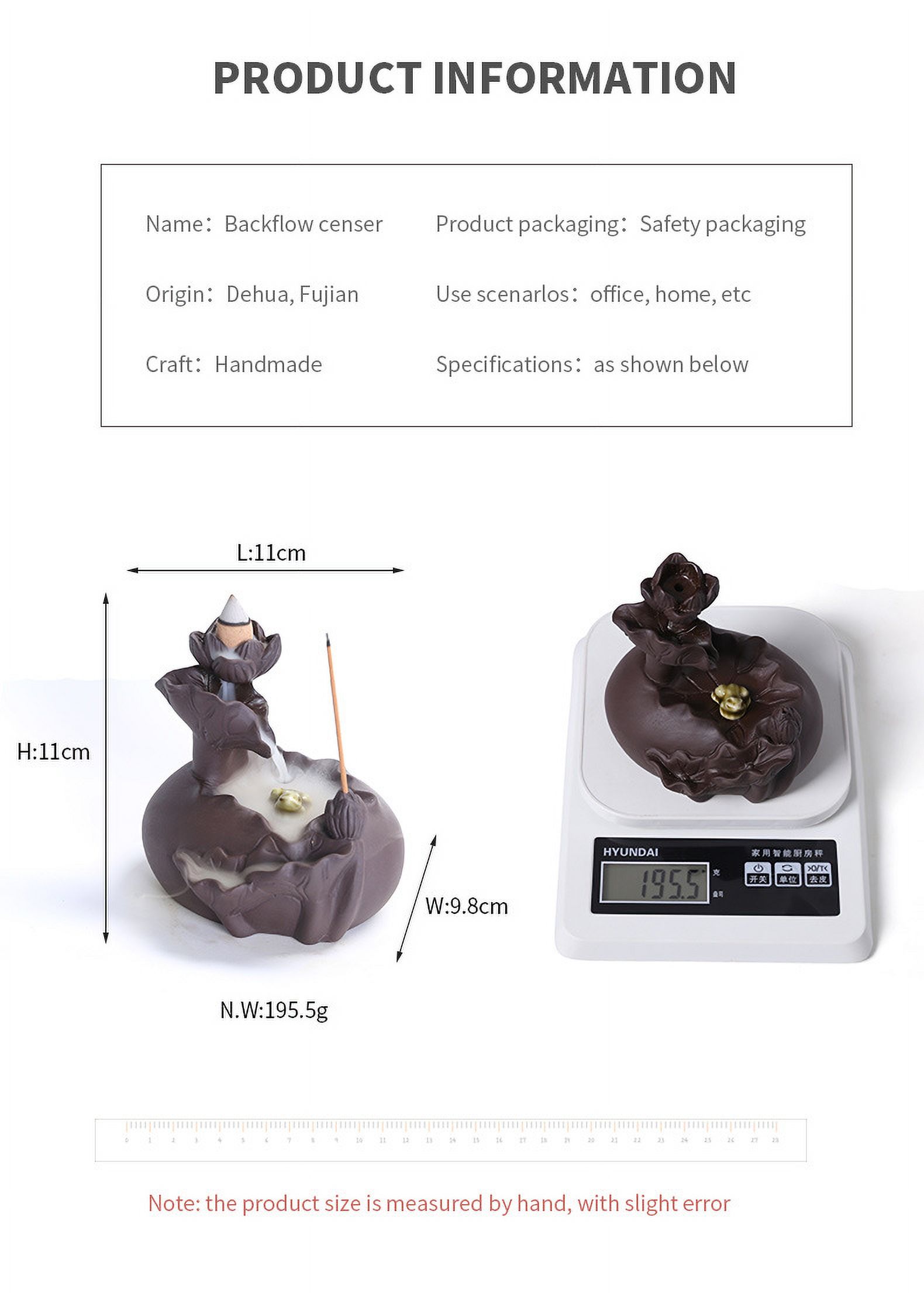 Purple Sand Lotus Leaf Backflow Incense Burner Creative Frog Reflow Incense Holder Fragrant Incense Home Decoration