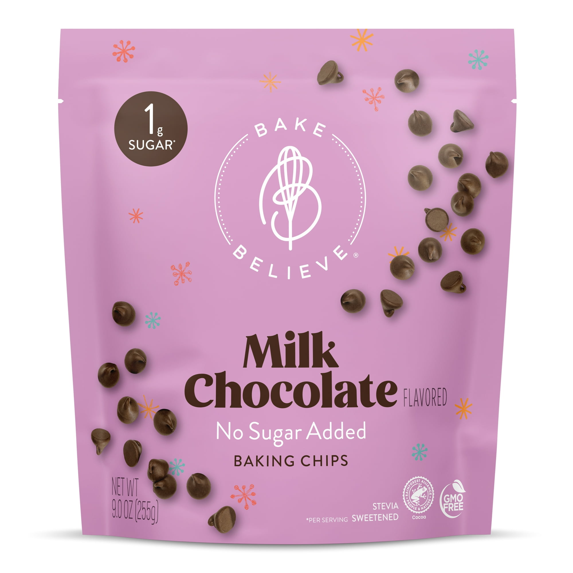 Bake Believe, Keto-Friendly, Milk Baking Chips, 9 oz Bag
