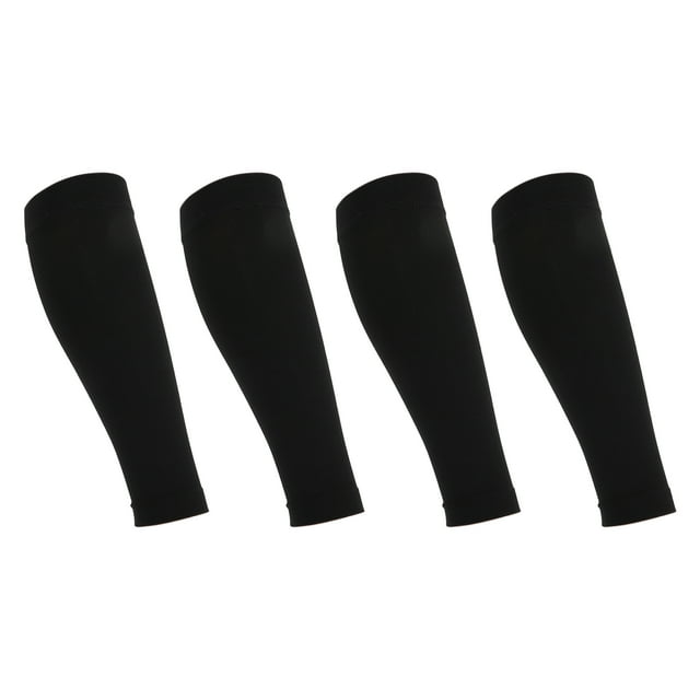 Unique Bargains 2 Paires Manchon de Compression Sans Pied Manchon de Compression pour Femmes Nylon S Noir