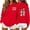 Red, variant on Hurxie Sweatshirt Hoodies Halloween for Women Graphic Pullover Top White,L