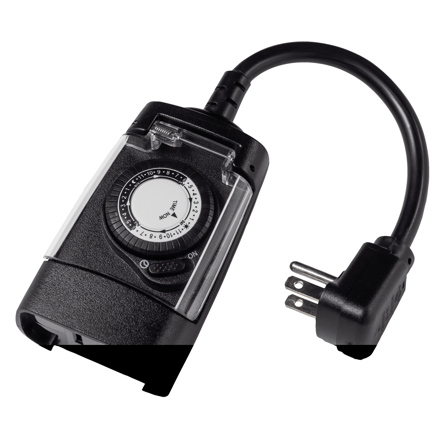 (4 pack) Hyper Tough All-Weather Outdoor Timer with 1 Grounded Outlet, 3-Prong Outlet, 6 inch Cord, 15 Amps