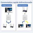 thumbnail image 2 of Network Lan Switch 2 Ports, Rj45 Network Key-press Switch Splitter Selector Box, 100m 2 In 1 Out Or 1 In 2 Out, 2 Port Network Hub Black, 2 of 5