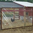 thumbnail image 4 of Grusce Waterproof Chicken Run Tarp Reinforced Edges Coop Covering, Clear Run Tarp with Rope, Chicken Coop Cover for Outdoors Sheds Gardens, 4 of 11