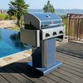 thumbnail image 4 of Kenmore 3-Burner Gas Grill, Outdoor BBQ Grill, Propane Grill with Foldable Side Tables, Azure Blue, 4 of 14