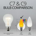 thumbnail image 4 of OptiCore C7 Opaque Ceramic Style Multicolor LED Christmas Lights Replacement Bulbs, Pack of 25, Shatterproof 0.84W, E12 Base, 4 of 5