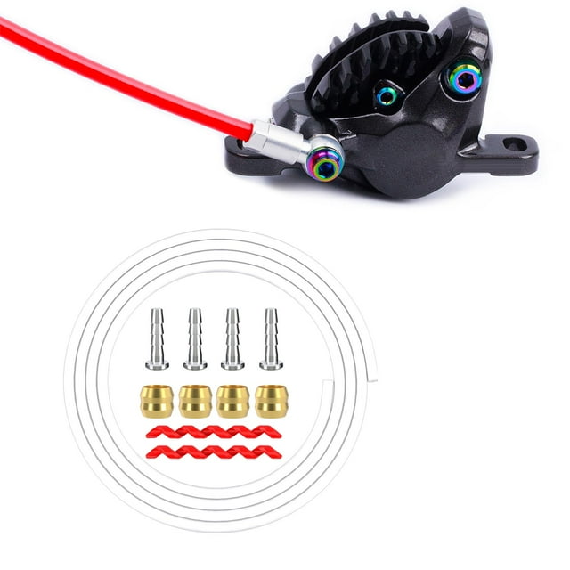 2.5M Length Bike Hydraulic Disc Brake Hose Universal Olives & Inserts Replacement Accessories Brake Hose Repair Tool BH90 White