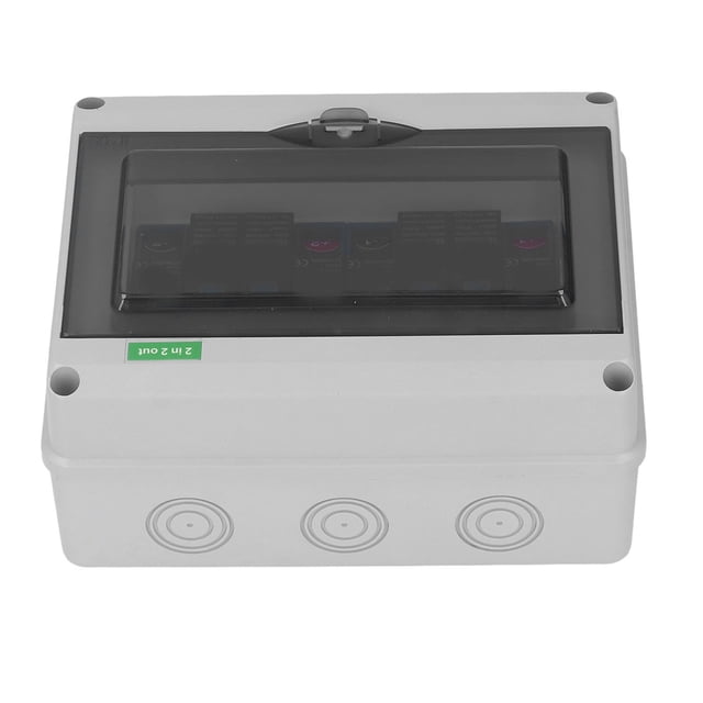 Caja Combinadora Solar DC1000V, Caja De Conexiones Fotovoltaica De 2 Entradas Y 2 Salidas A Prueba De Agua IP65 con Protector contra Sobretensiones 20‑40KA Y Fusible