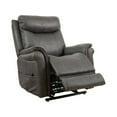 thumbnail image 3 of 36 Inch Power Lift Recliner, Steel Gray Vegan Faux Leather, Tufted Back, 3 of 5