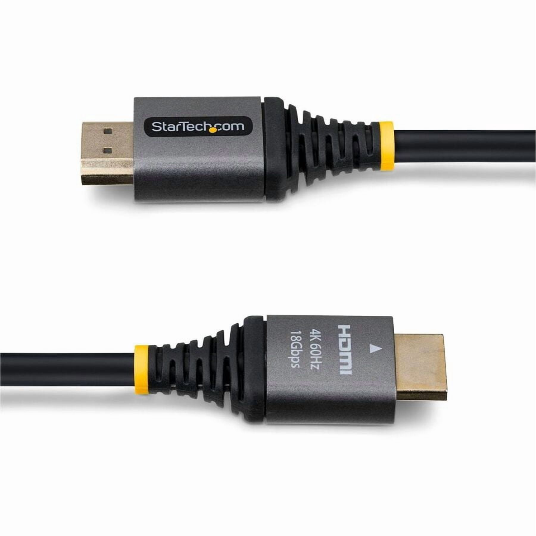StarTech 6ft [1.8m] Premium Certified High Speed HDMI Cable, 4K 60Hz/1440p 144Hz, High-Flex HDMI 2.0 Cable with HDR10/ARC, 18Gbps (hdmmv6f)