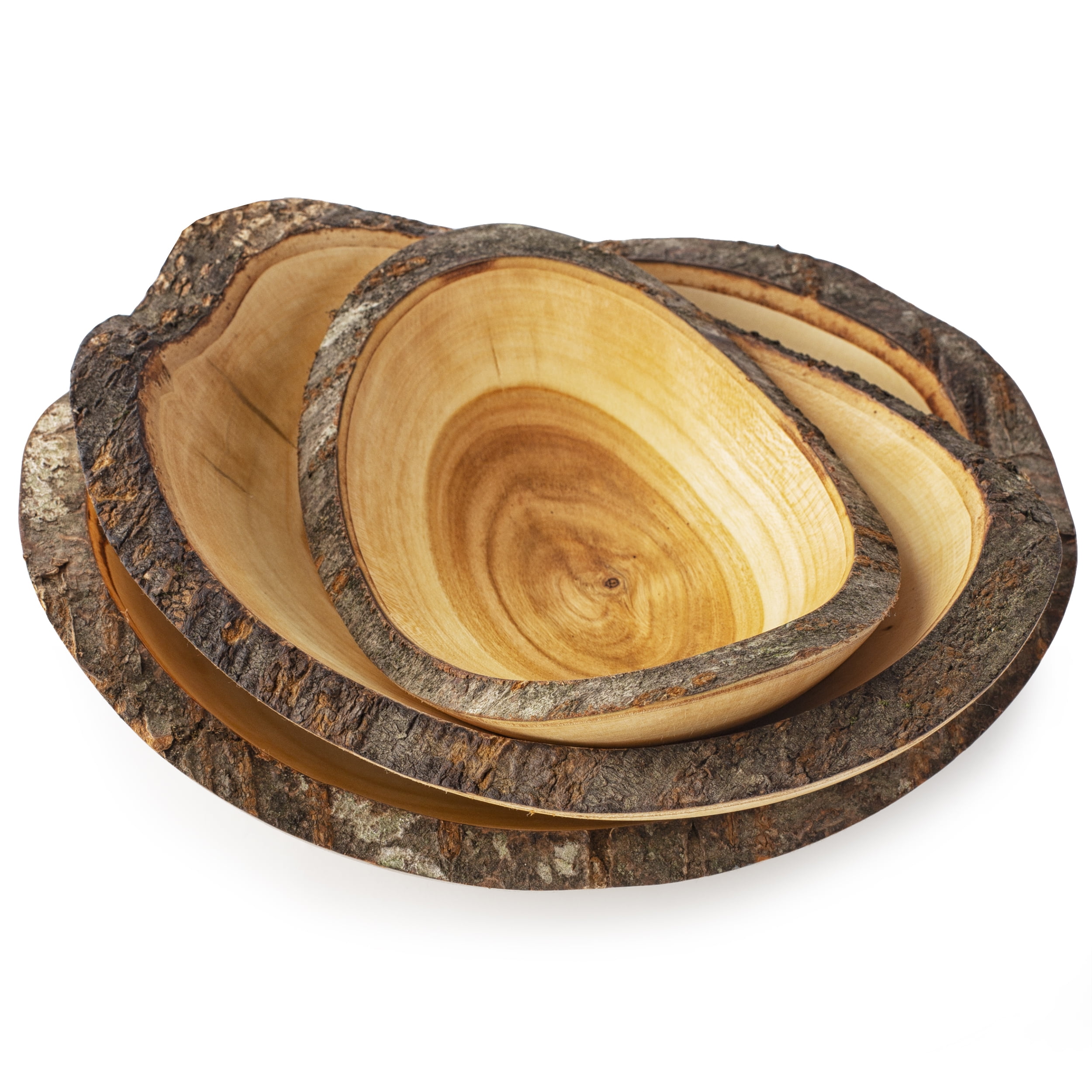 Antique Rustic Kitchen Food Hand Carved Teak Root Wood Fruit Snack Nut Bowl 40cm 