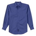 thumbnail image 5 of Mens Tall Long Sleeve Cotton/Polyester Easy Care Shirt Mediterranean Blue Large Tall, 5 of 6