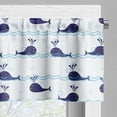 thumbnail image 5 of Ambesonne Whale Valance & Curtain, Blue Fish on Water, 55"x36", Pale Blue Navy Blue, 5 of 6