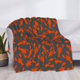 thumbnail image 3 of Honeii Crayfish print throw blanket, crafted from cozy cotton flannel, offers versatile home decor as a bedding suitable for all seasons.-60"x50", 3 of 6