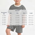 thumbnail image 3 of ITSAME Boys Summer Outfits Striped Short Sleeve Top and Shorts 2-Piece Kids Loose Casual Set Coffee Size 5T, 3 of 6