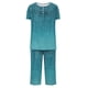thumbnail image 5 of Sexy Pijama Conjunto para las Mujeres, Cuello Redondo Blusa de Manga Corta Y Pantalones, Traje de Moda Casual, 5 of 9