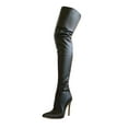 thumbnail image 3 of High Boots Thigh High Boots Comfortable Warmer Cold Weather Footwear High Heel Long Boots Fashion Women Knee Boots for home Party , black, 40, 3 of 10